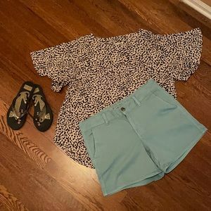 NWOT American Eagle Mint Green Khaki Shorts Sz:14